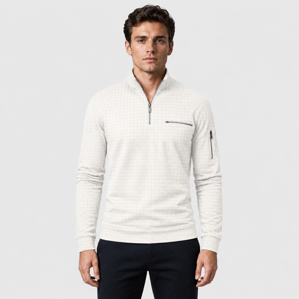 Men’s Loose Fit Solid Polo Shirt White