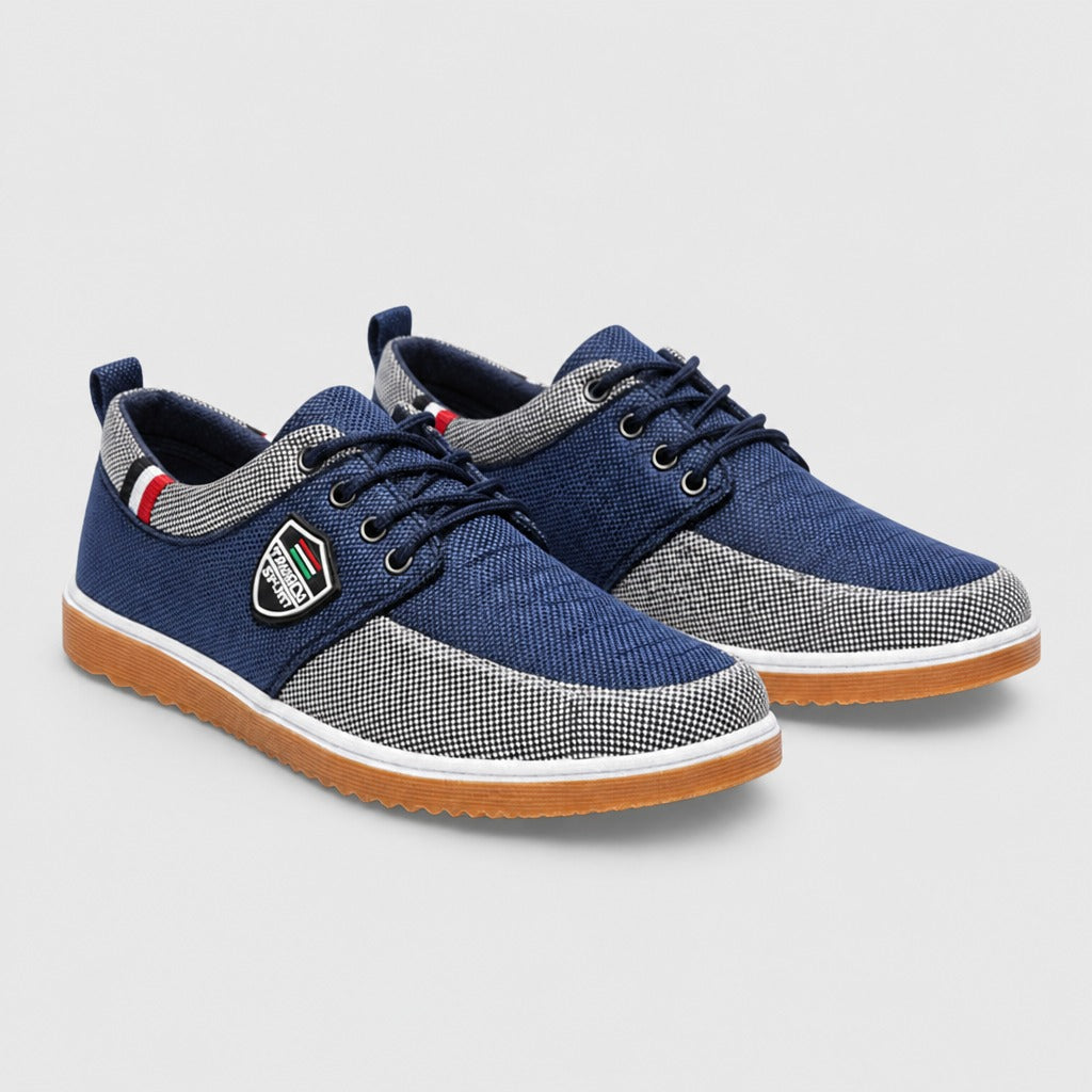 Men’s Low-Top Canvas Shoes Blue pair