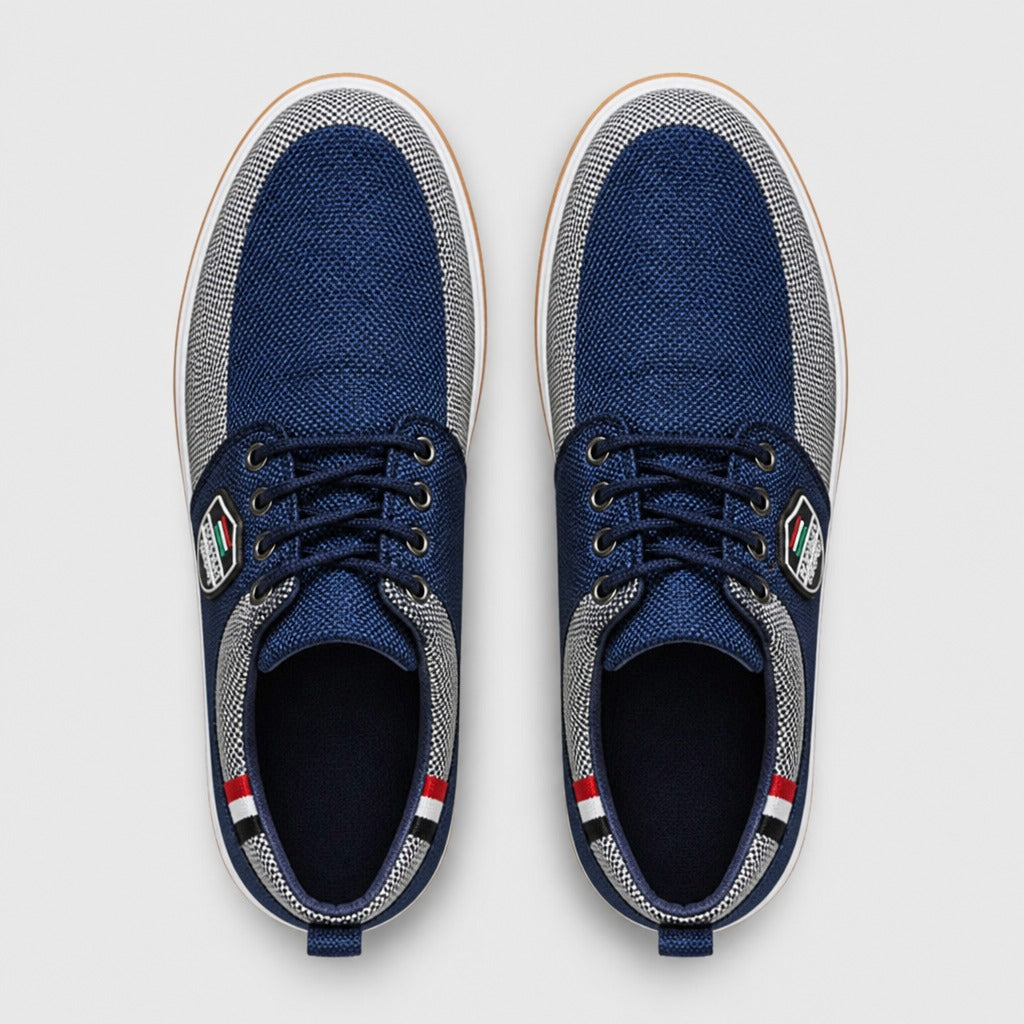 Men’s Low-Top Canvas Shoes Blue top view
