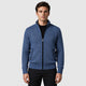 Men’s Mandarin Collar Zip-Up Jacket Blue front