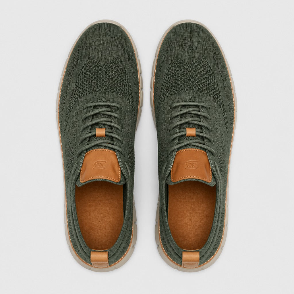 Men’s Mesh Trainers with EVA Insole Green top view
