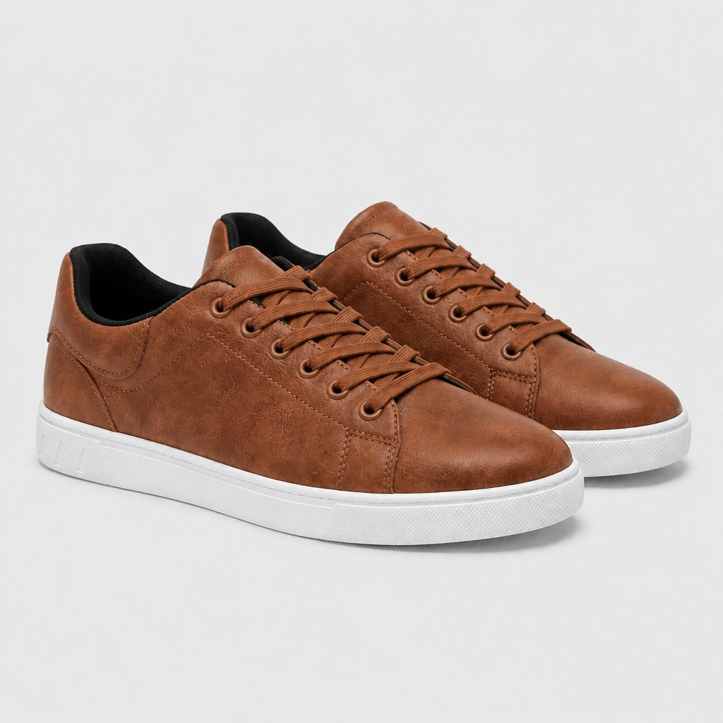 Men’s Microfibre Lace-Up Walking Shoes Brown