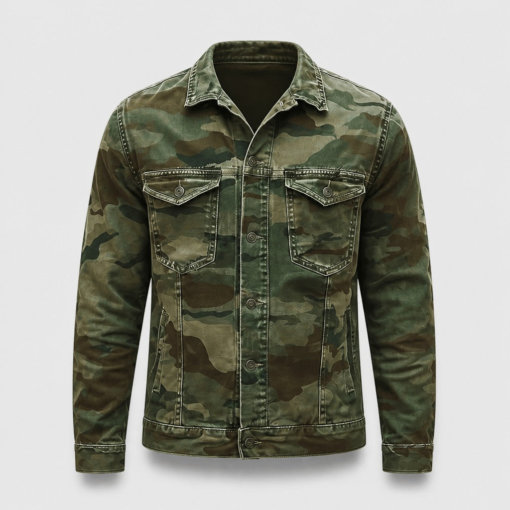 Men’s Military Camouflage Cotton Shirt Army Green product front