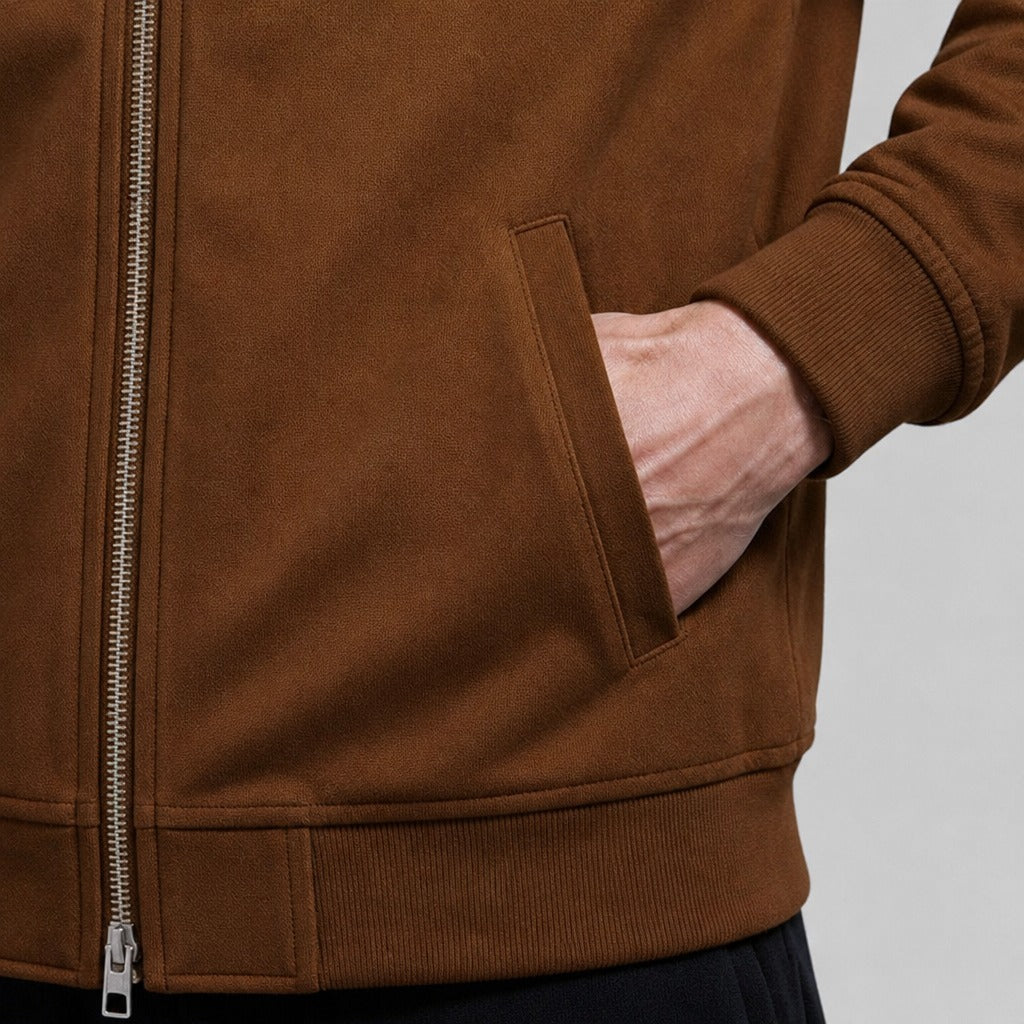 Men’s Nylon Button Jacket with Cotton Lining detail