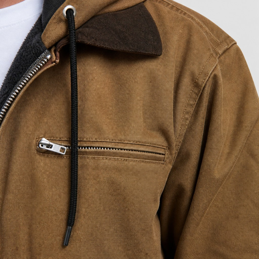 Men’s Oversized Hooded Funnel Neck Jacket detail