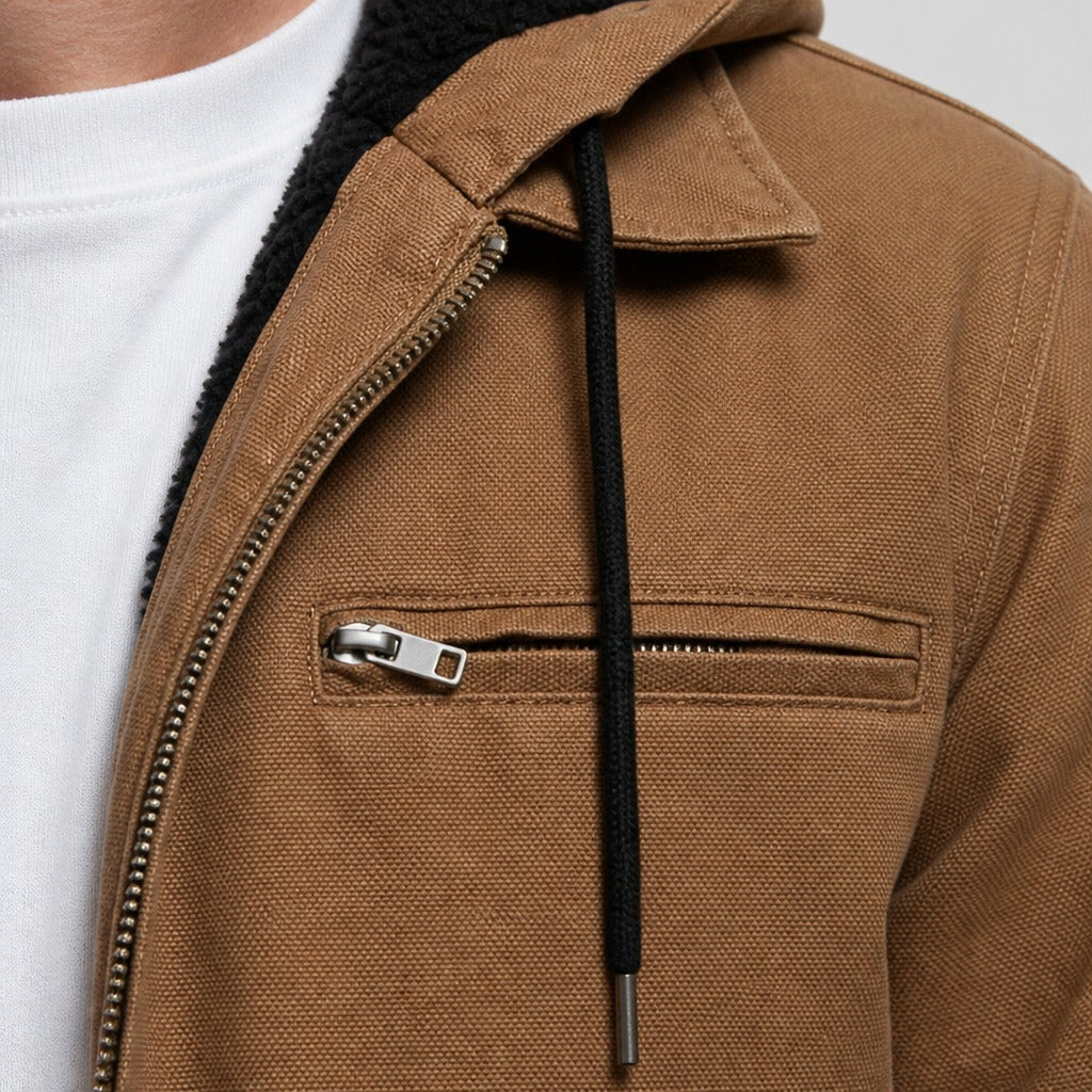 Men’s Oversized Hooded Zip Jacket detail