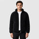 Men’s Padded Zip-Up Jacket with Collar Black front