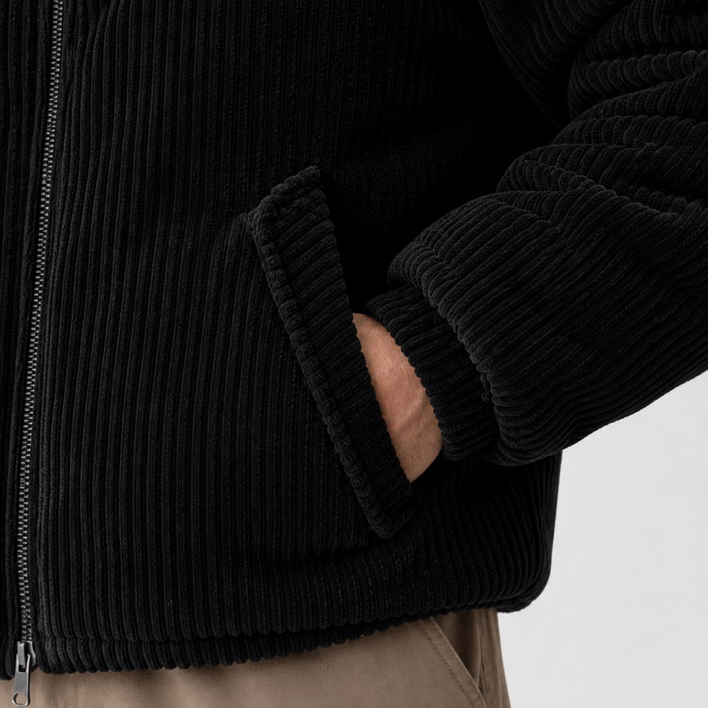 Men’s Padded Zip-Up Jacket with Collar detail