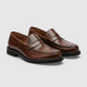 Men’s Patent Leather Slip-On Shoes Brown pair