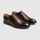 Men’s Pointed Toe Lace-Up Derby Shoes Brown pair