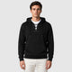 Men’s Polar Fleece Hooded Sweatshirt Black front