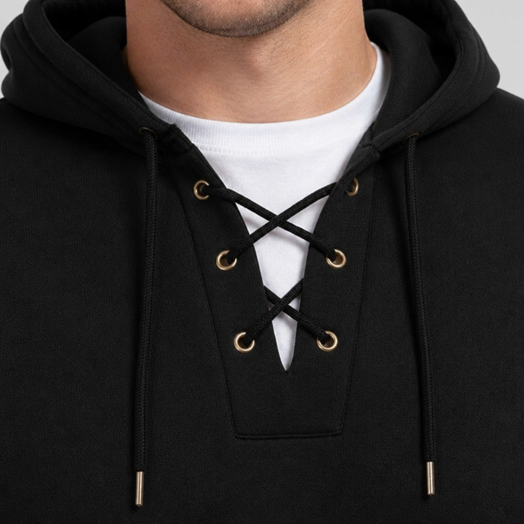 Men’s Polar Fleece Hooded Sweatshirt detail