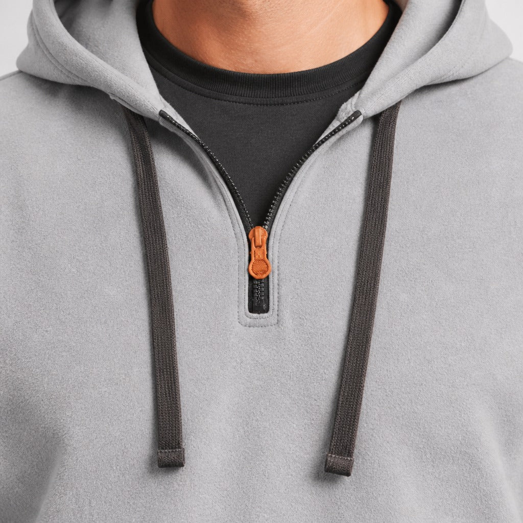 Men’s Polar Fleece Zip-Up Hoodie detail