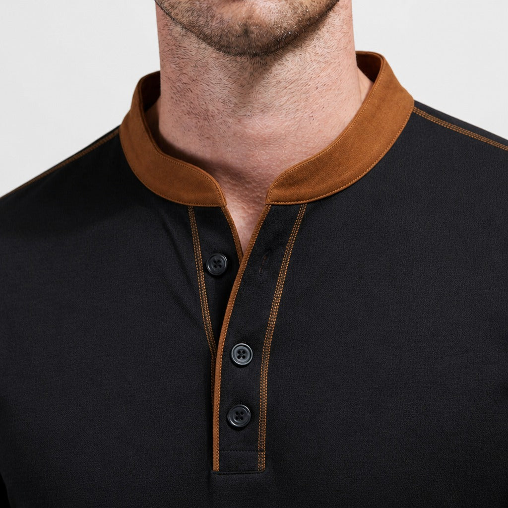 Men’s Preppy Short Sleeve Shirt detail