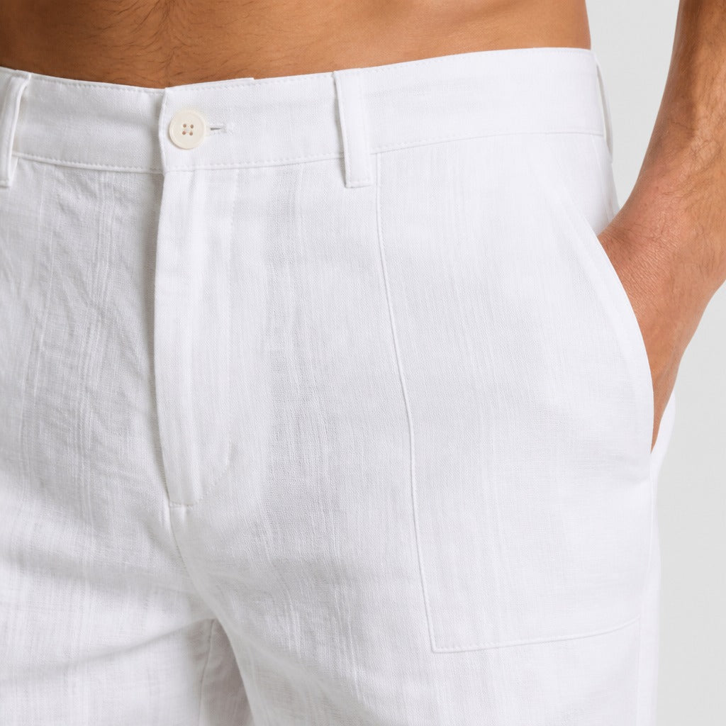 Men’s Pure Linen Relaxed Shorts detail