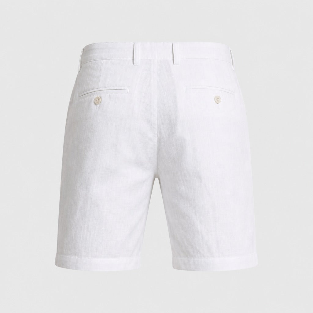 Men’s Pure Linen Relaxed Shorts White product back