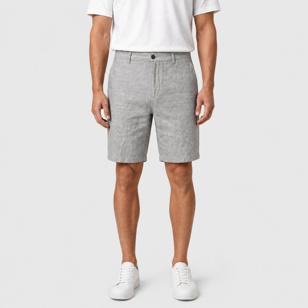 Men’s Pure Linen Relaxed Shorts Grey