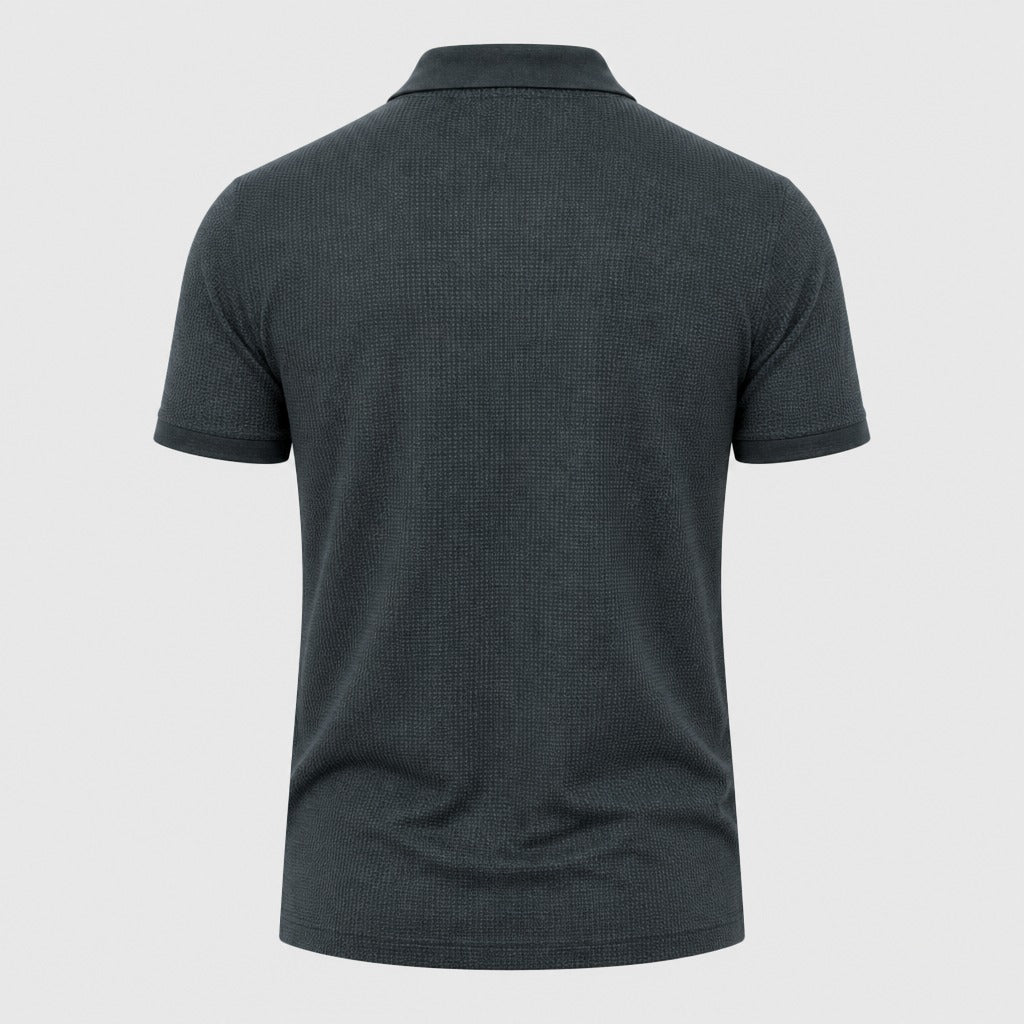 Men’s Quick-Dry Lightweight Polo Shirt Grey product back