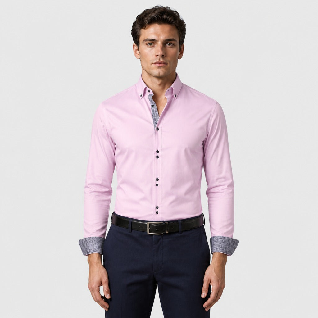 Men’s Regular Fit Business Shirt Pink