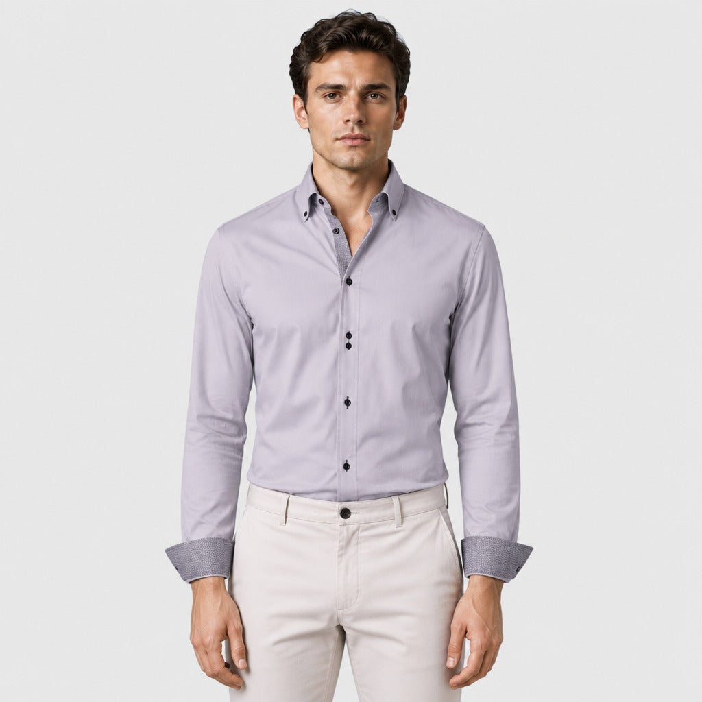 Men’s Regular Fit Business Shirt Grey