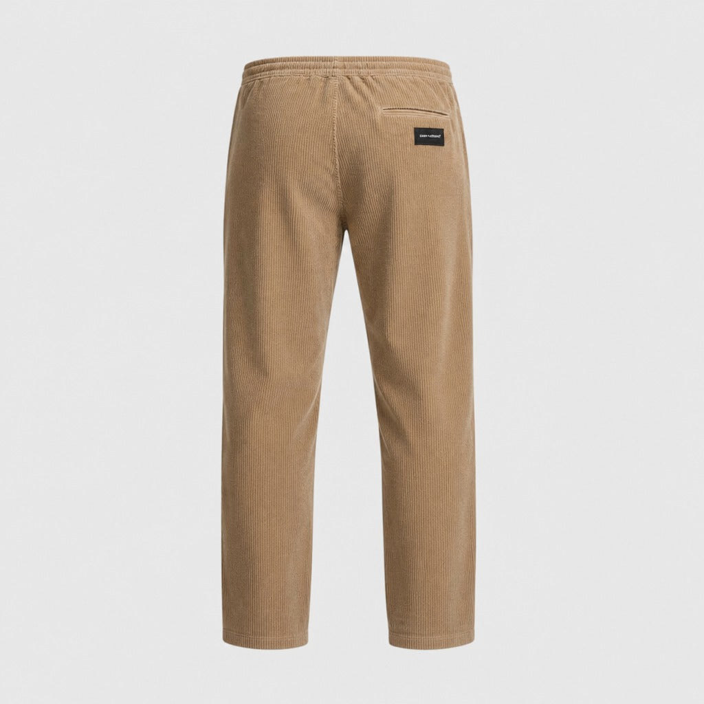 Men’s Regular Fit Corduroy Trousers Khaki product back