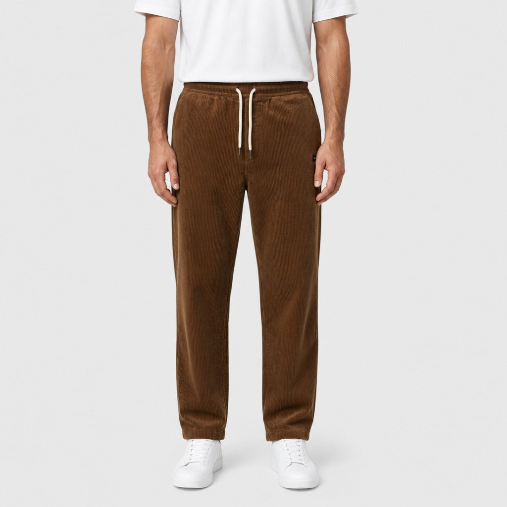 Men’s Regular Fit Corduroy Trousers Brown