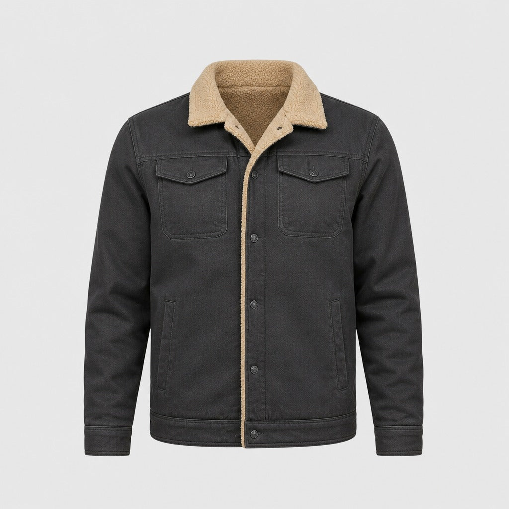 Men’s Regular Fit Cotton Blend Bomber Jacket Grey product front
