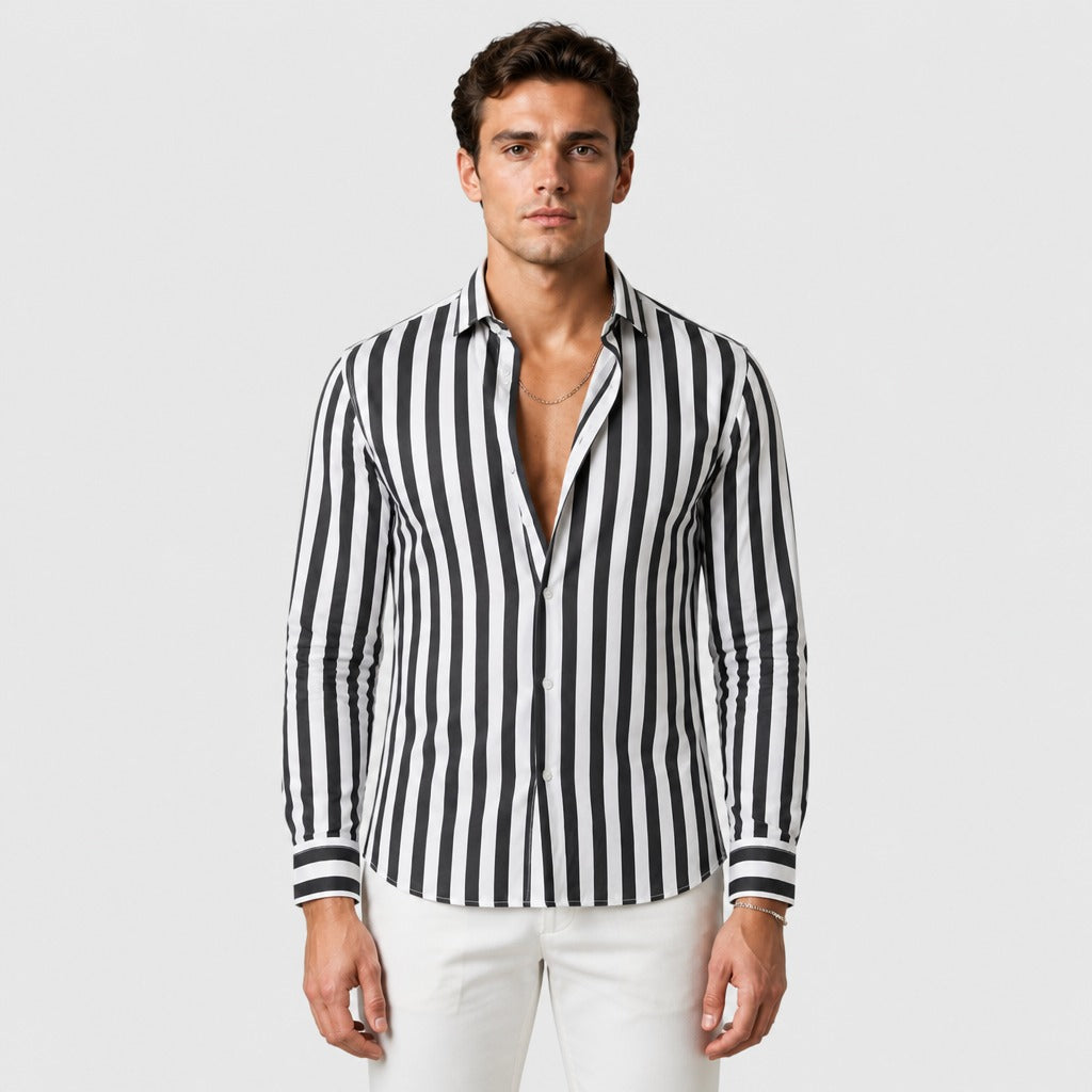 Men’s Regular Fit Linen Button-Down Shirt Grey front