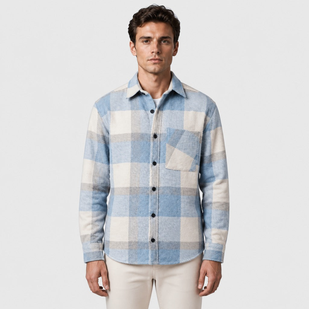 Men’s Regular Fit Plaid Button Shirt front