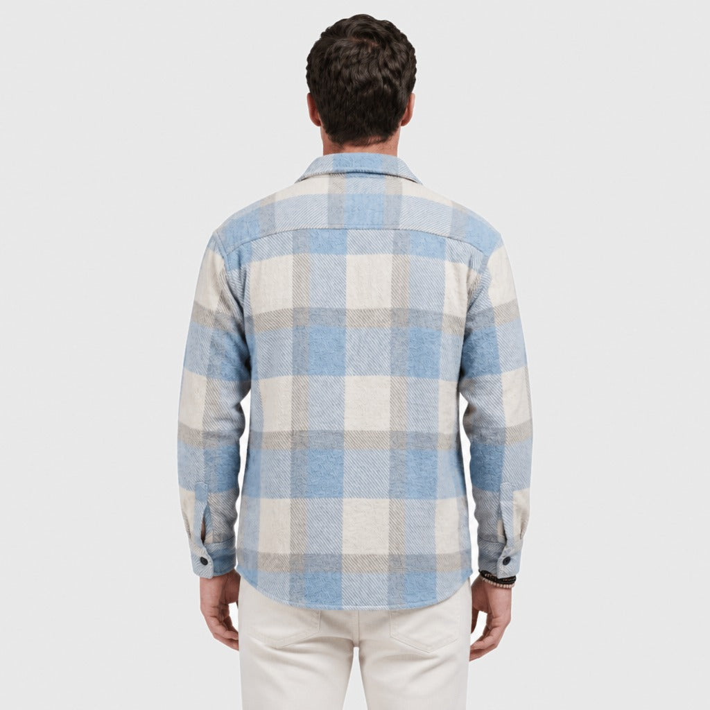 Men’s Regular Fit Plaid Button Shirt back