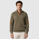 Men’s Regular Fit Polo Neck Jumper Green front