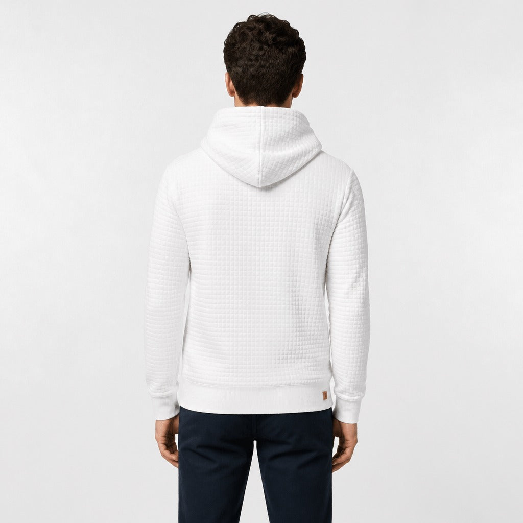 Men’s Regular Fit Pullover Hoodie White back