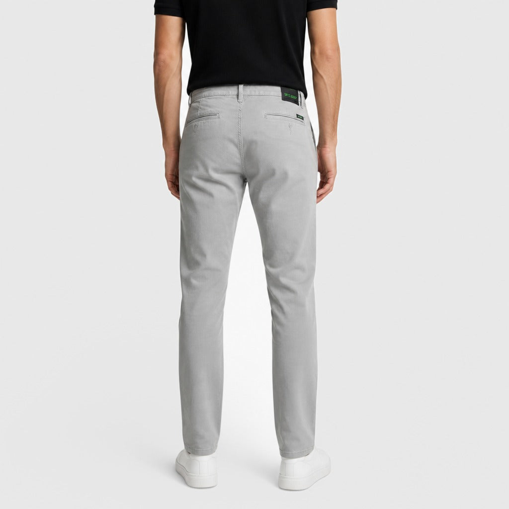 Men’s Regular Fit Soft Suit Trousers Light Grey back