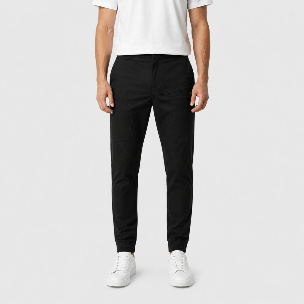 Men’s Regular Fit Soft Suit Trousers Black