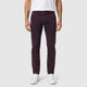 Men’s Regular Fit Straight Trousers with Zip Fly Burgundy front