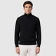 Men’s Ribbed Roll Neck Jumper Black front