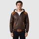 Men’s Robust Cotton Blend Winter Jacket Brown front