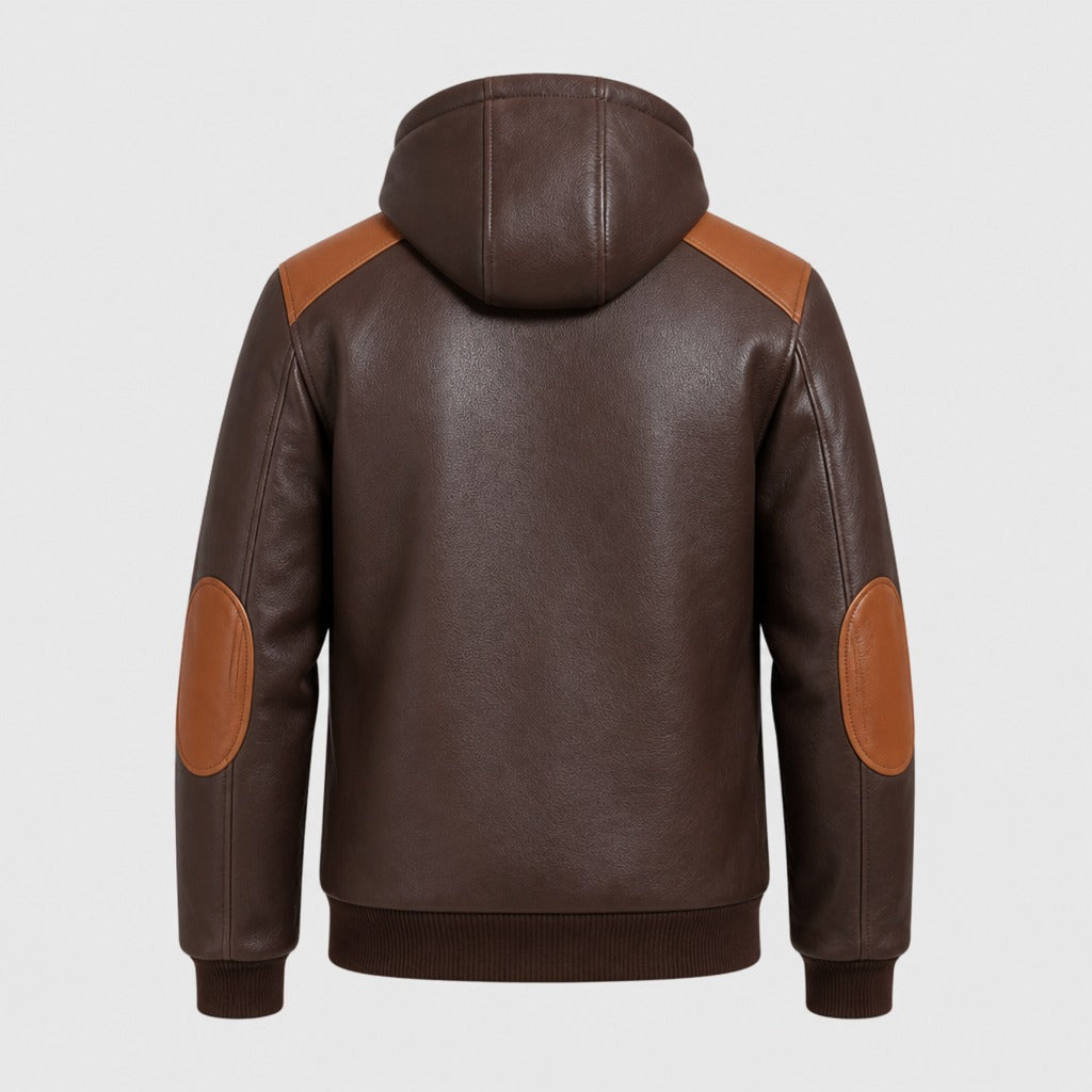 Men’s Robust Cotton Blend Winter Jacket Brown product back