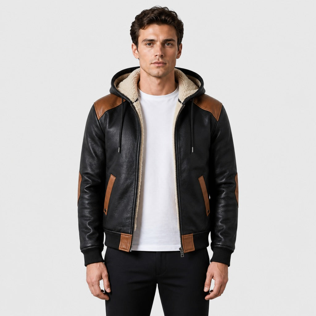 Men’s Robust Cotton Blend Winter Jacket Black