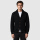 Men’s Shawl Collar Button Cardigan Black front