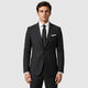 Men’s Single-Breasted Polyester Viscose Suit Black front