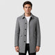 Men’s Single-Breasted Wool Blend Coat Grey front