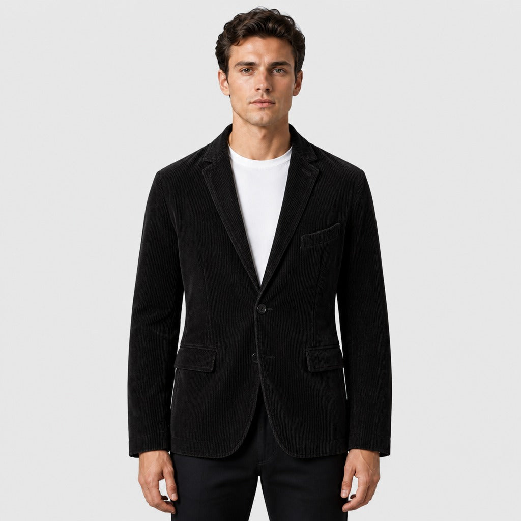 Men’s Single-Button Blazer Black