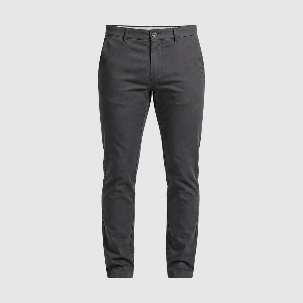 Men’s Slim Fit Button Fly Chinos Dark Grey product front
