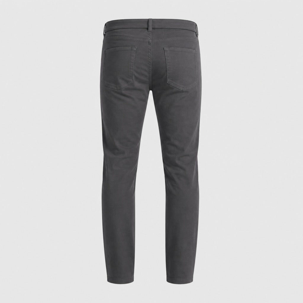 Men’s Slim Fit Button Fly Chinos Dark Grey product back