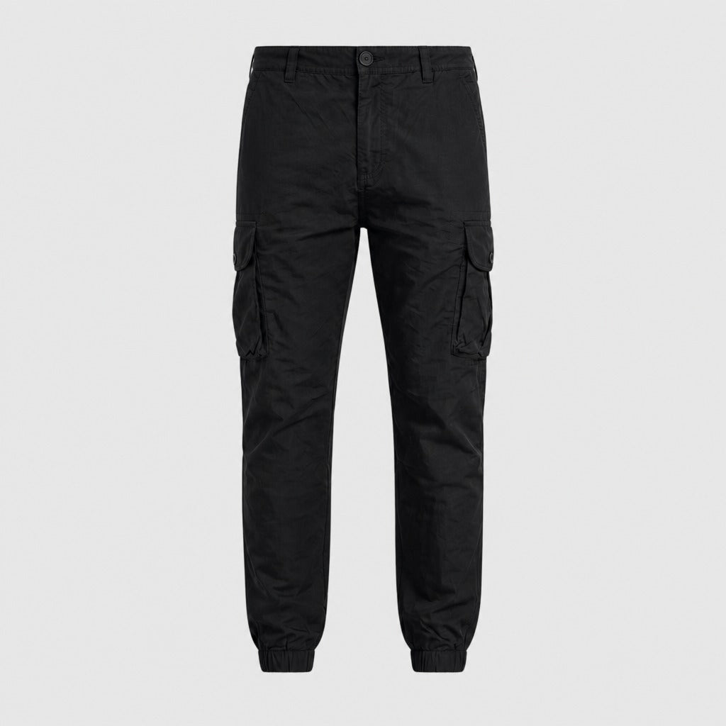 Men’s Slim Fit Cargo Trousers Black product front