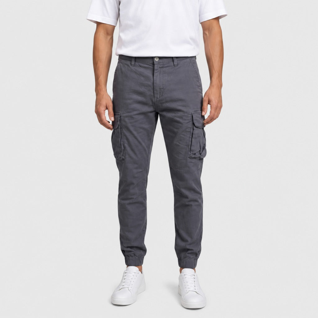 Men’s Slim Fit Cargo Trousers Grey