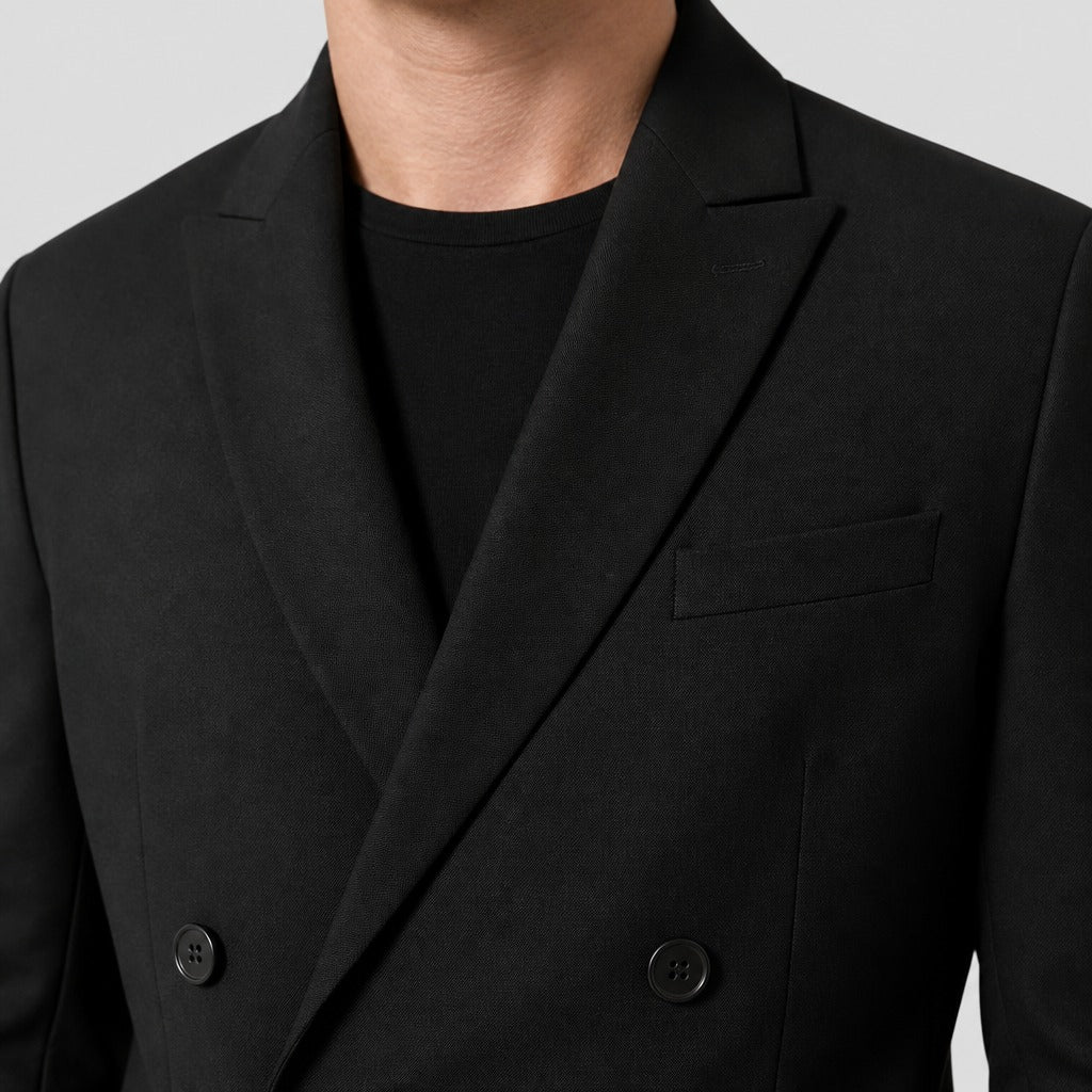 Men’s Slim Fit Double-Breasted Wedding Suit detail