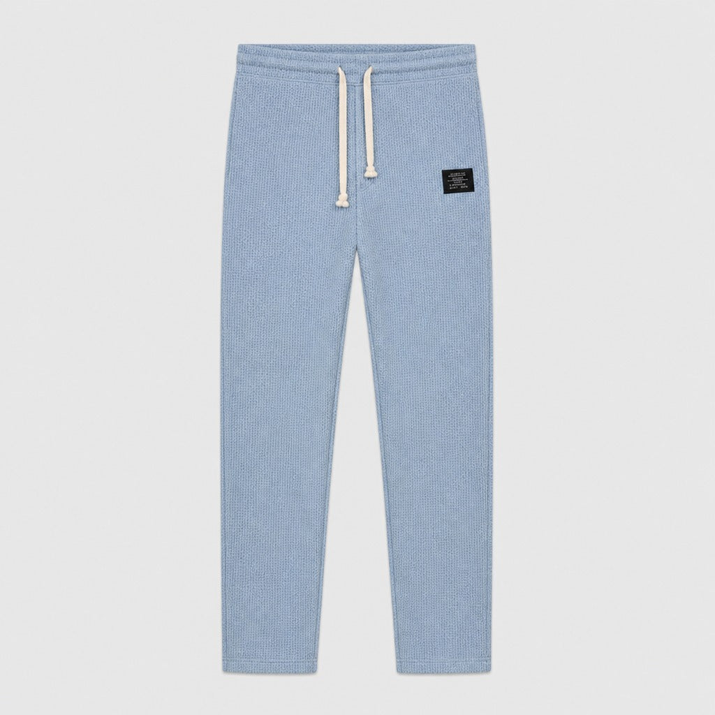 Men’s Slim Fit Drawstring Cross Trousers Sky Blue product front