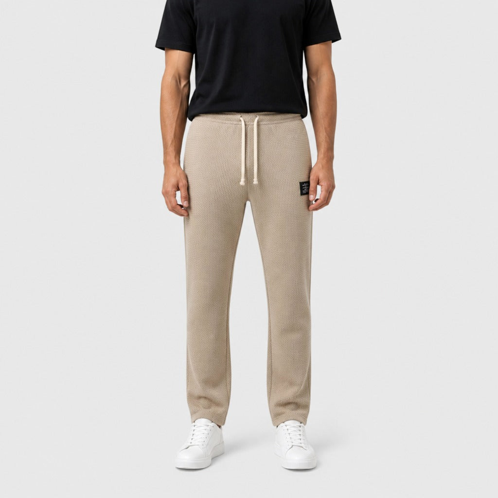 Men’s Slim Fit Drawstring Cross Trousers Khaki